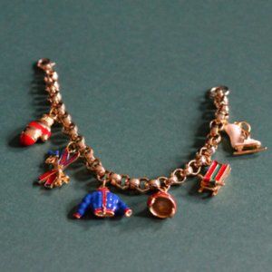 Vintage Bloomingdales Winter Charm Bracelet